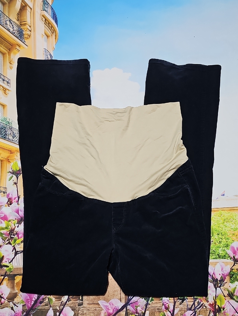 Loft Dark Navy Maternity Corduroy Straight Pants Size 12M